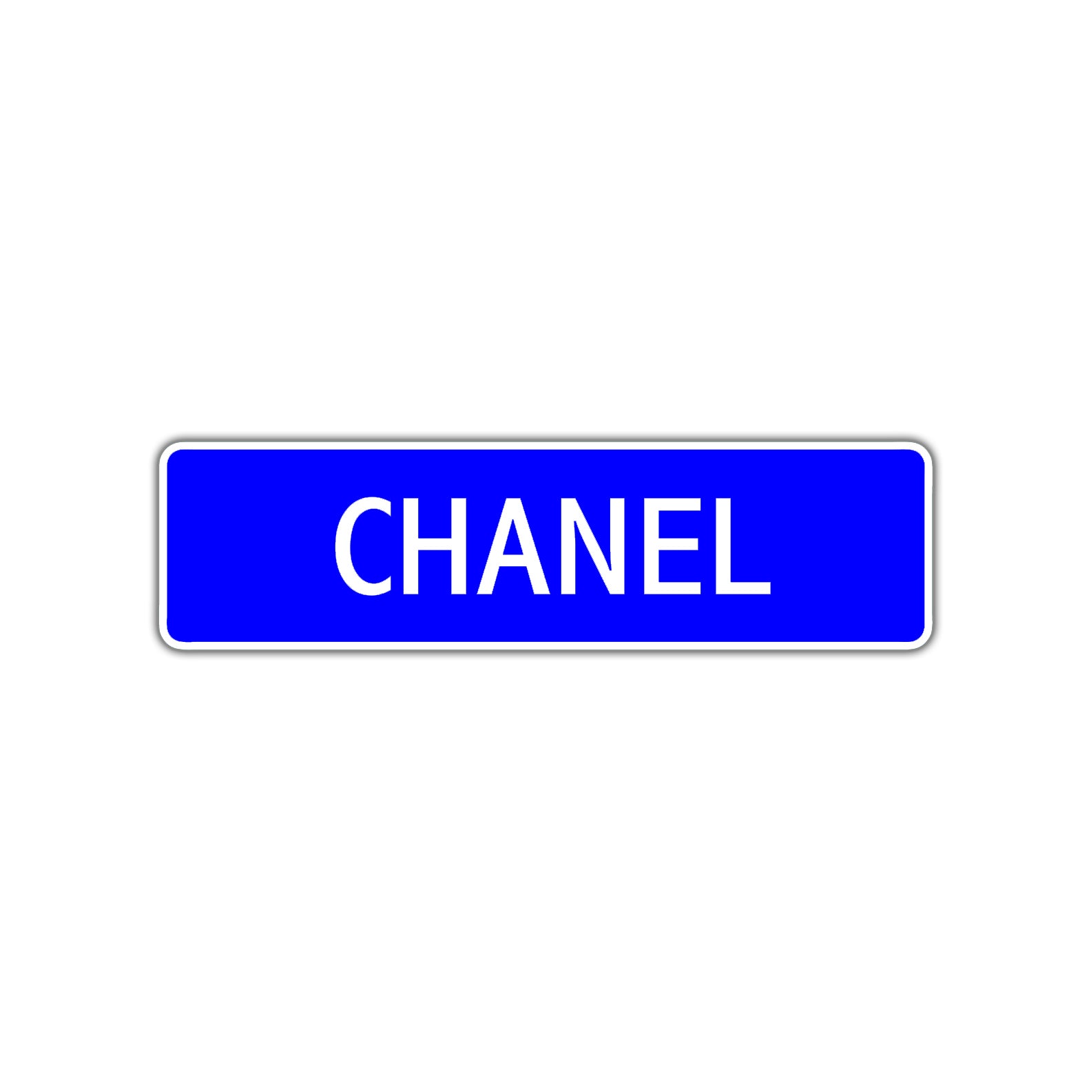 Chanel Street Metal Sign Plate