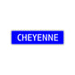 Cheyenne Street Metal Sign Plate