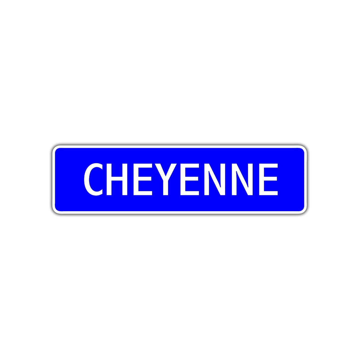 Cheyenne Street Metal Sign Plate