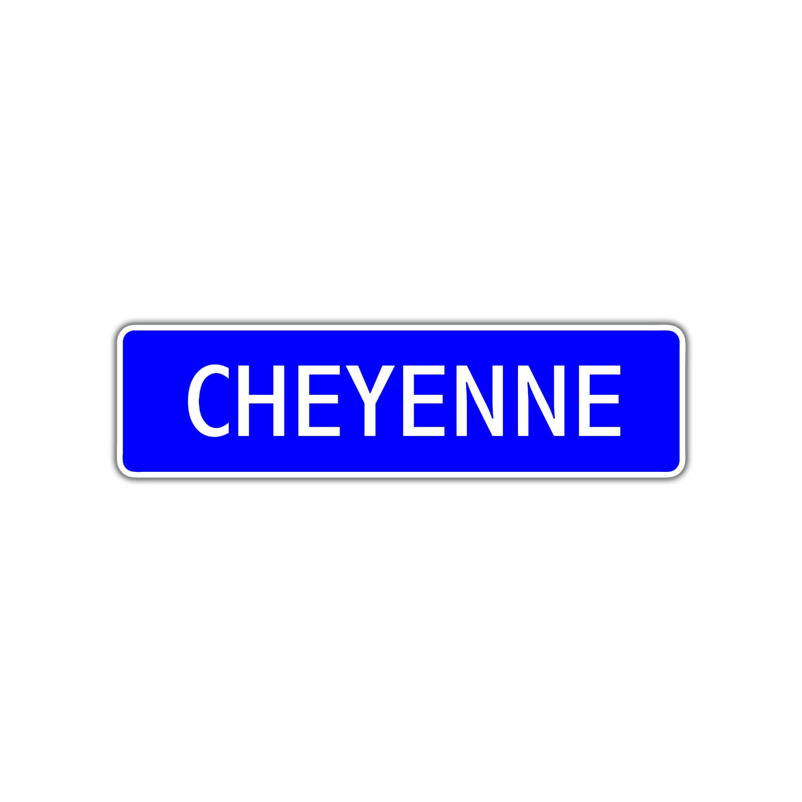 Cheyenne Street Metal Sign Plate