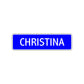 Christina Street Metal Sign Plate