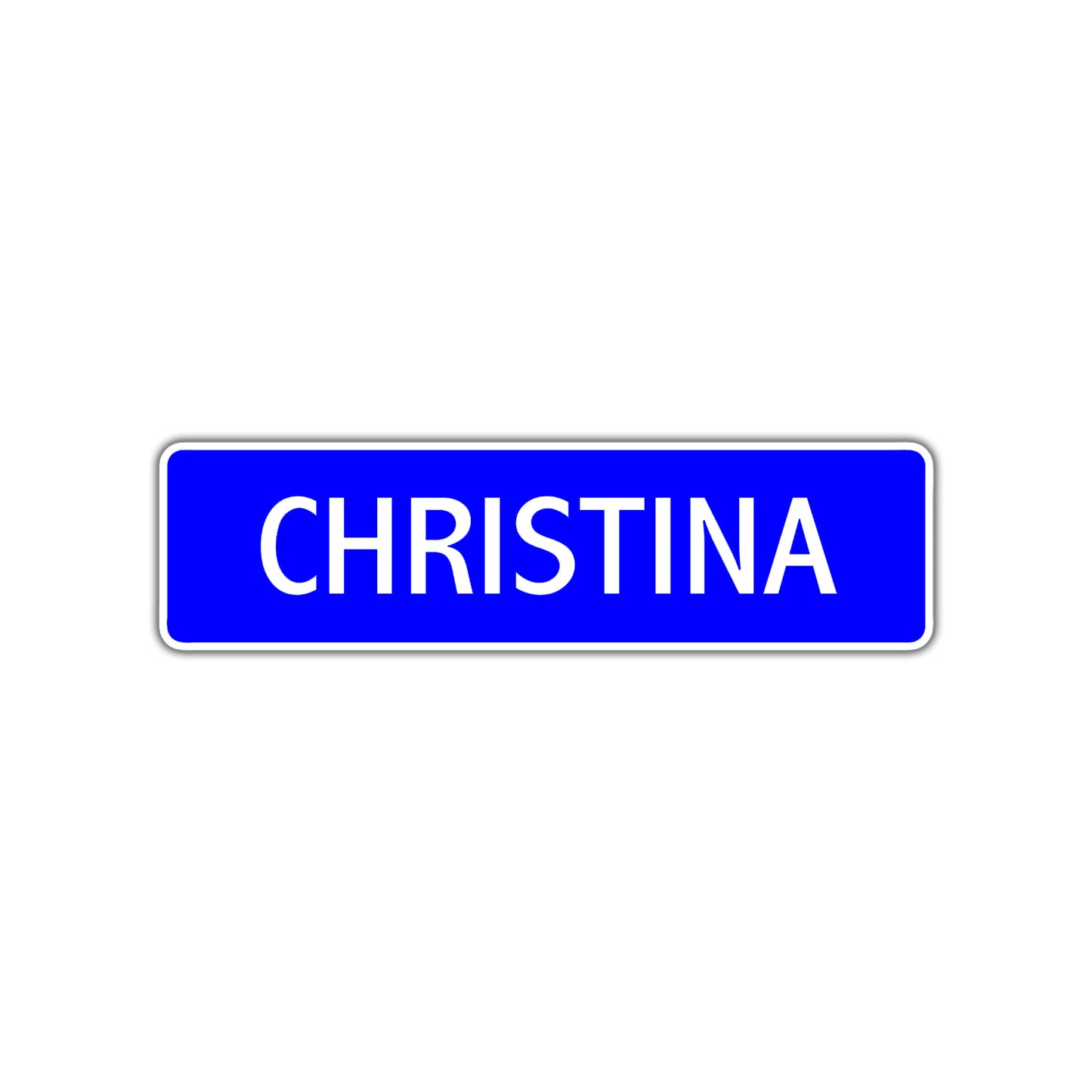 Christina Street Metal Sign Plate