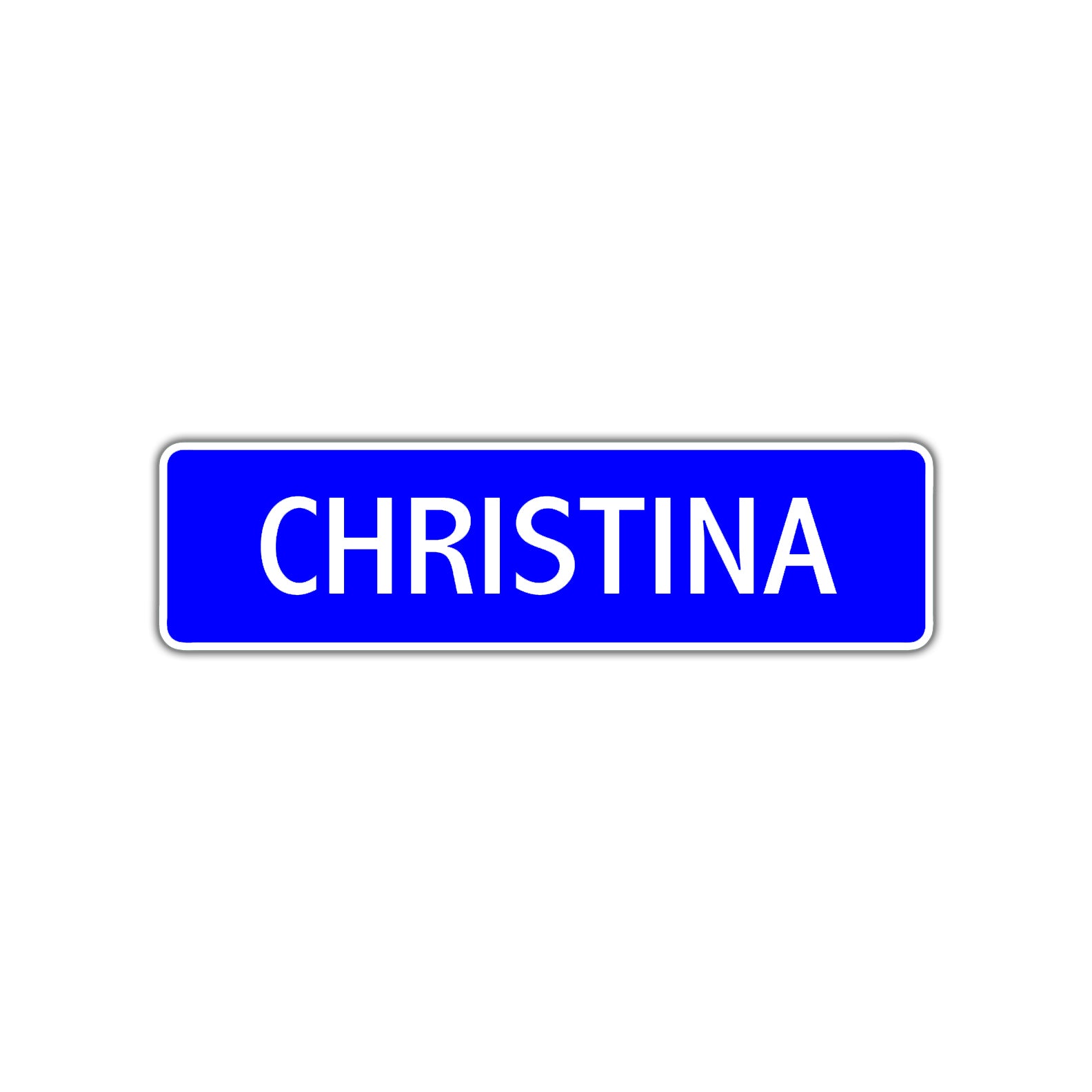 Christina Street Metal Sign Plate