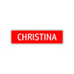 Christina Street Sign