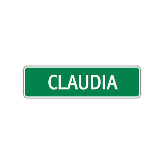 Claudia Street Sign