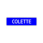 Colette Street Metal Sign Plate