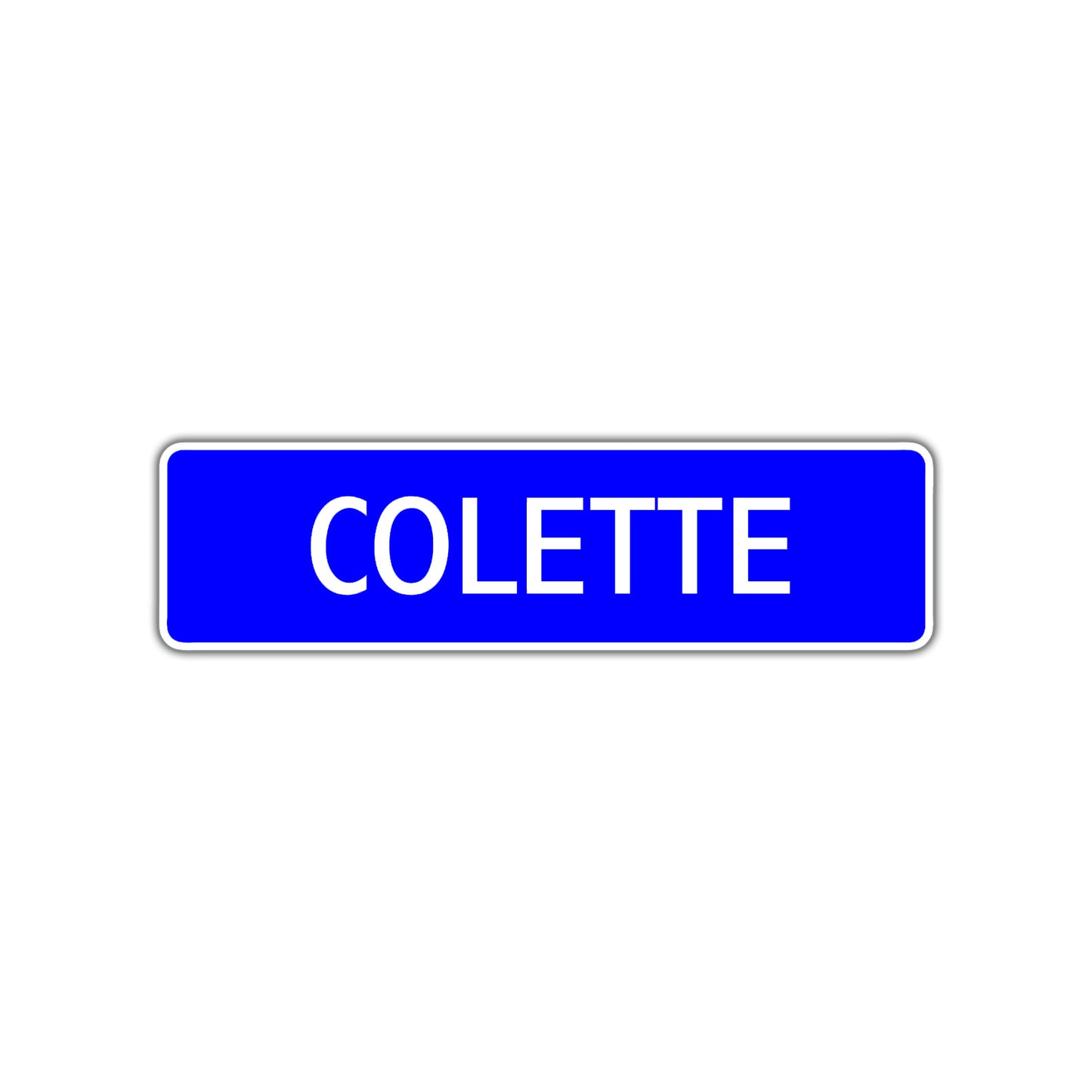 Colette Street Metal Sign Plate