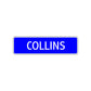Collins Street Metal Sign Plate