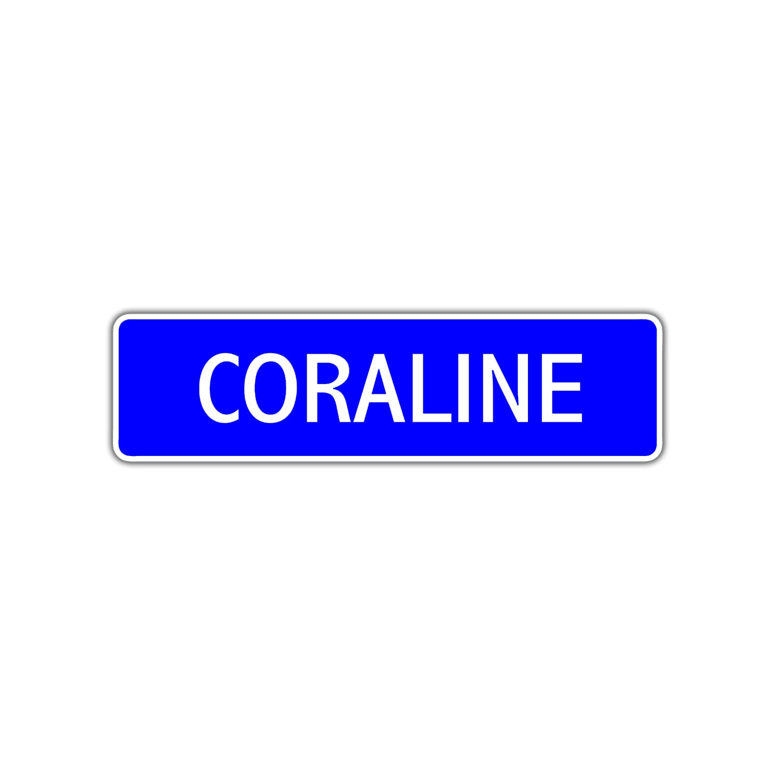 Coraline Street Metal Sign Plate