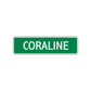 Coraline Street Sign Plate