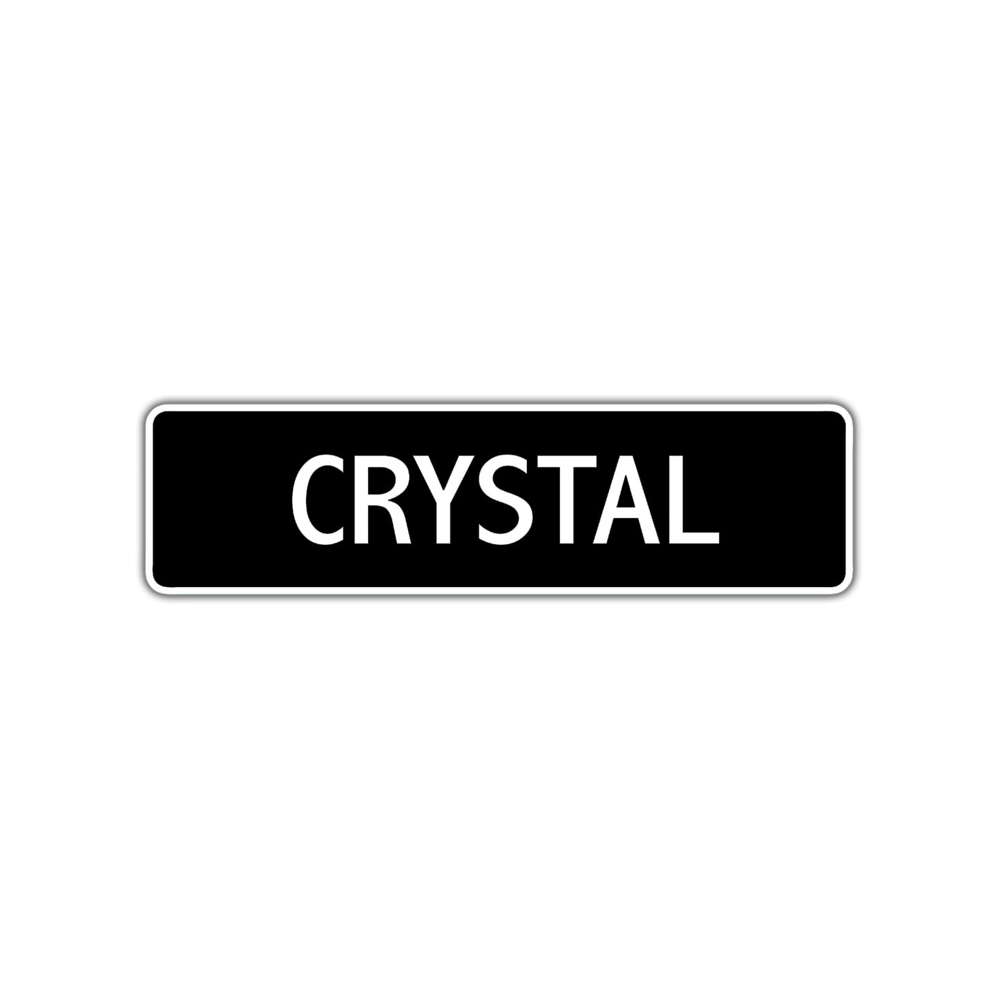 Crystal Street Metal Sign  