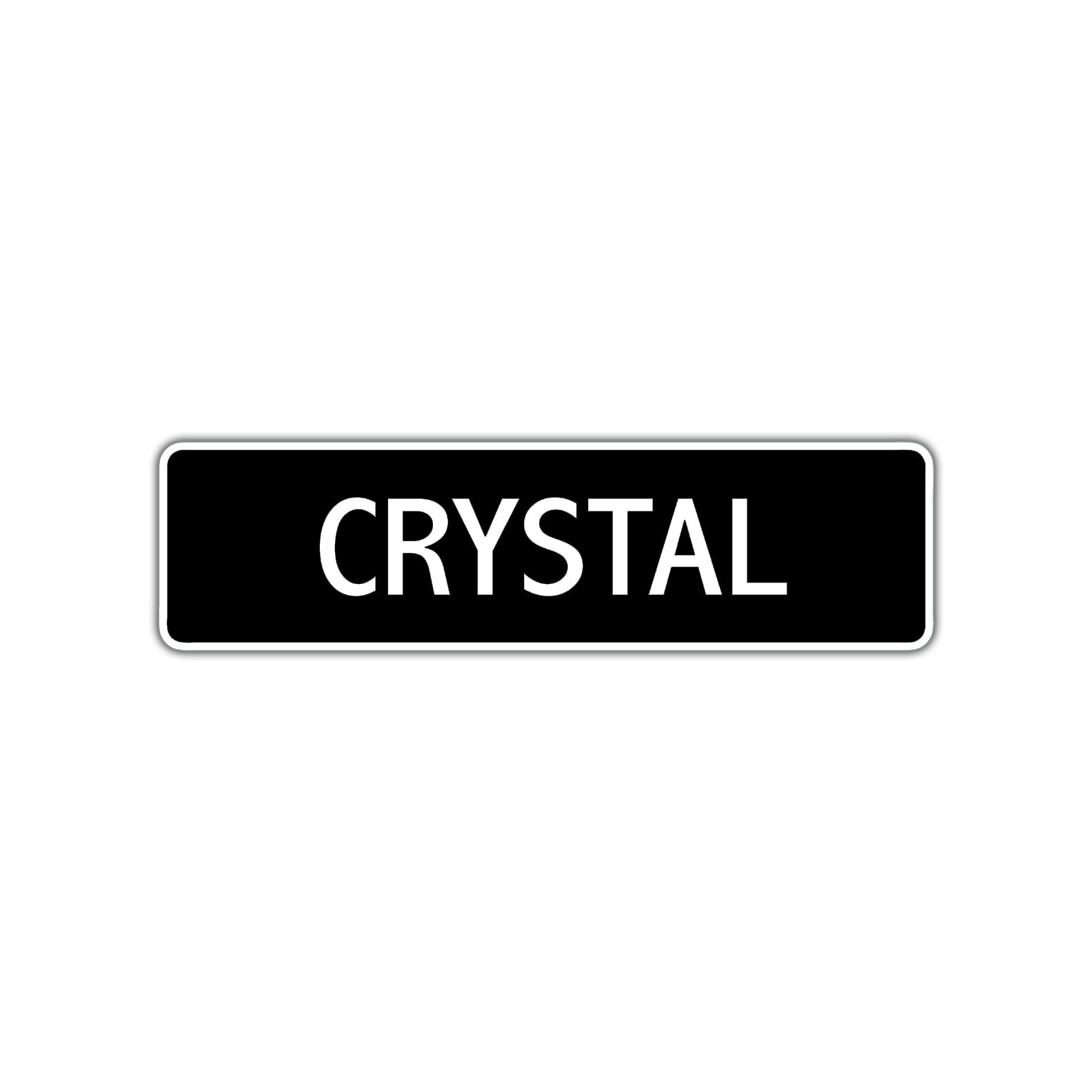Crystal Street Metal Sign  