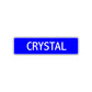 Crystal Street Metal Sign Plate