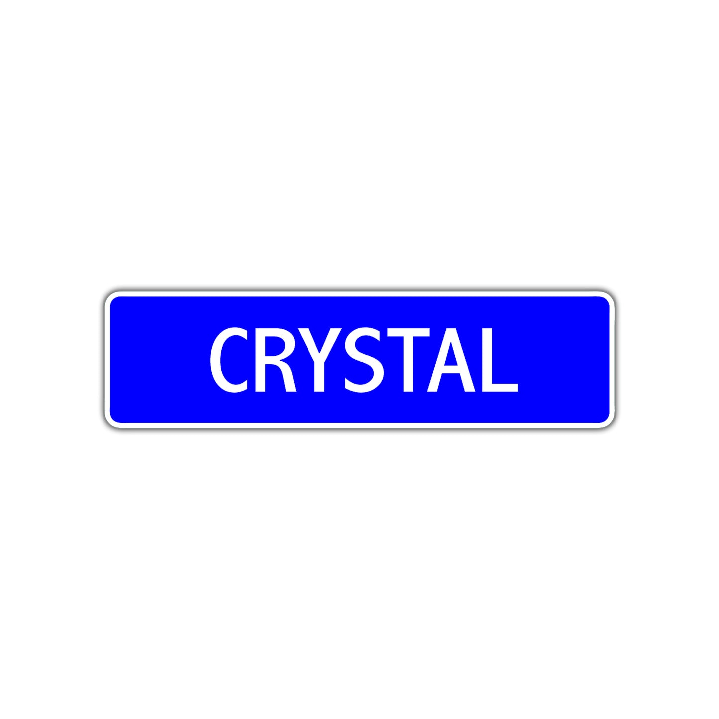 Crystal Street Metal Sign Plate