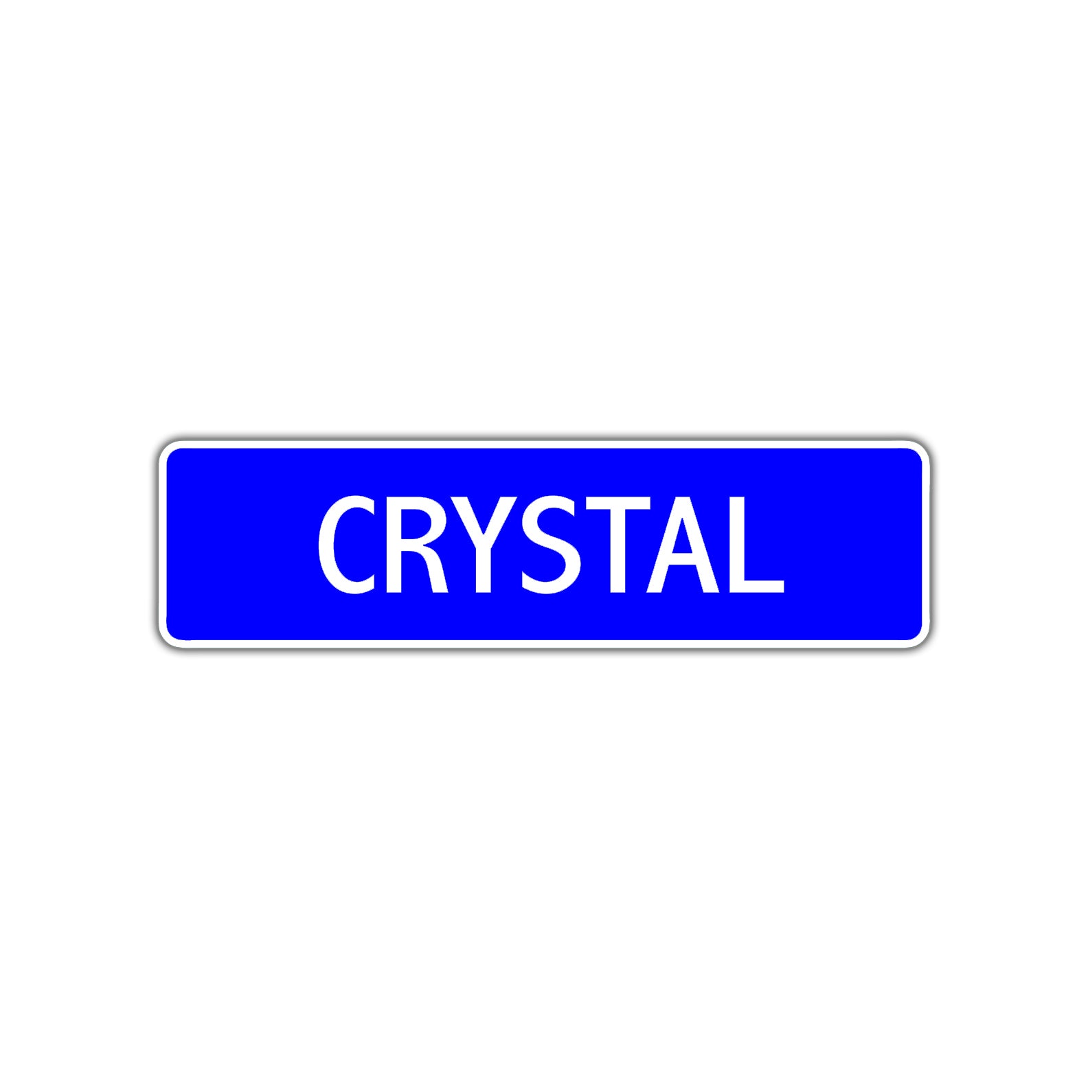 Crystal Street Metal Sign Plate
