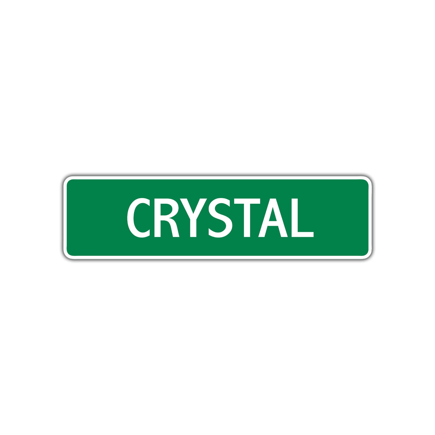 Crystal Street Sign Plate