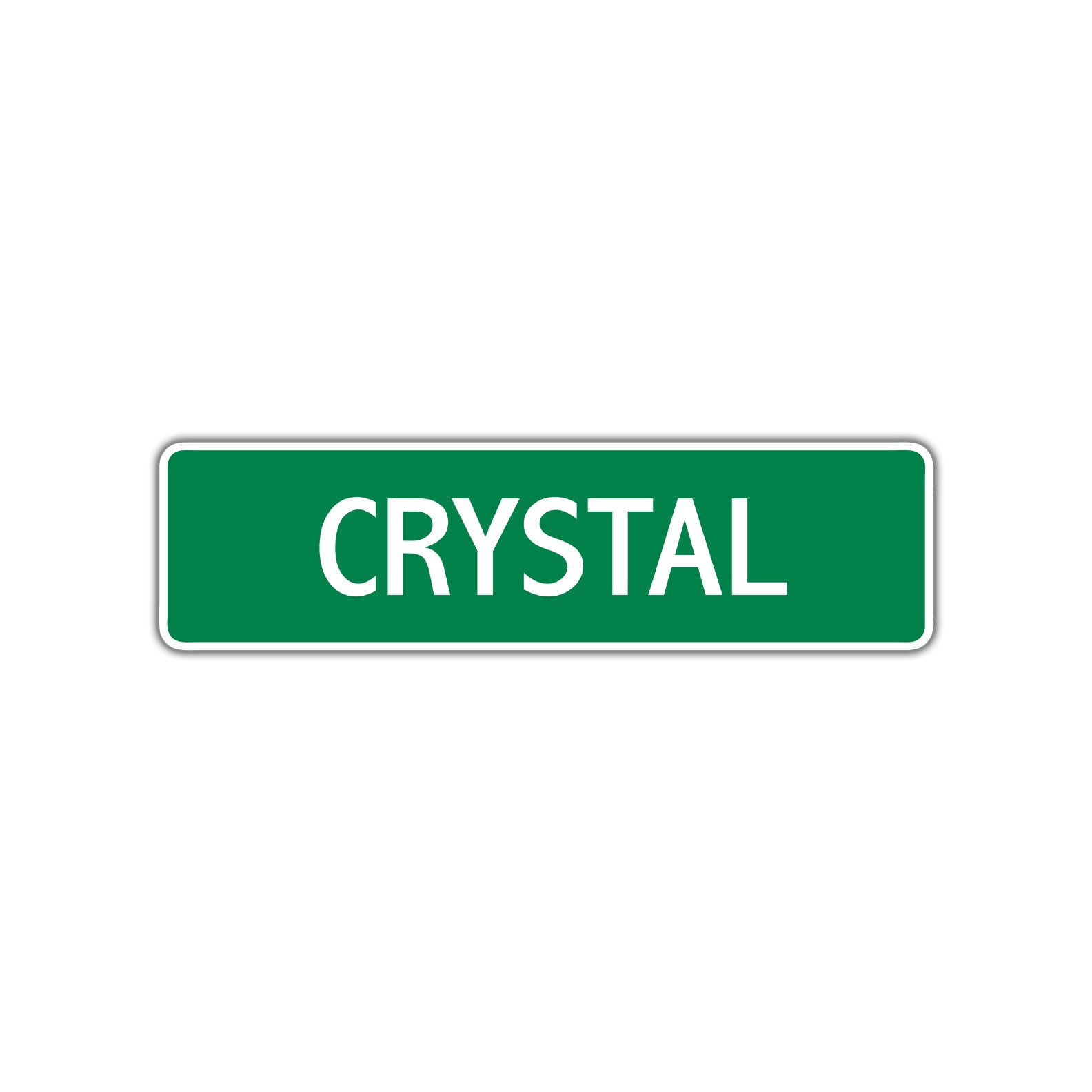 Crystal Street Sign Plate