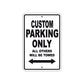 Custom Parking Only Sign Reserved Parking Personalized Name Metal Sign 