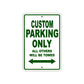 Custom Parking Only Sign Reserved Parking Personalized Name Sign Plate