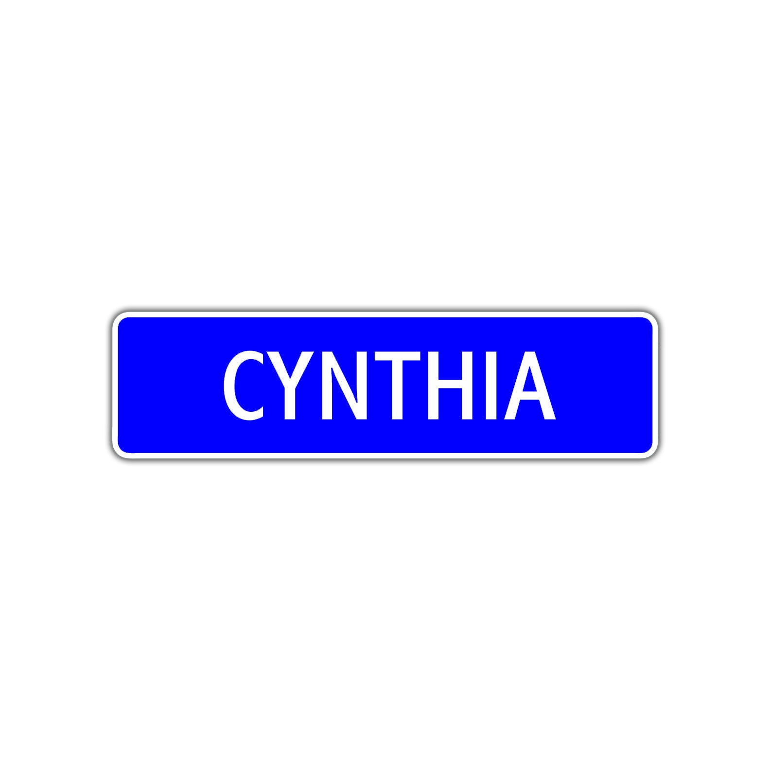 Cynthia Street Metal Sign Plate