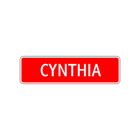 Cynthia Street Sign