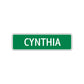 Cynthia Street Sign Plate