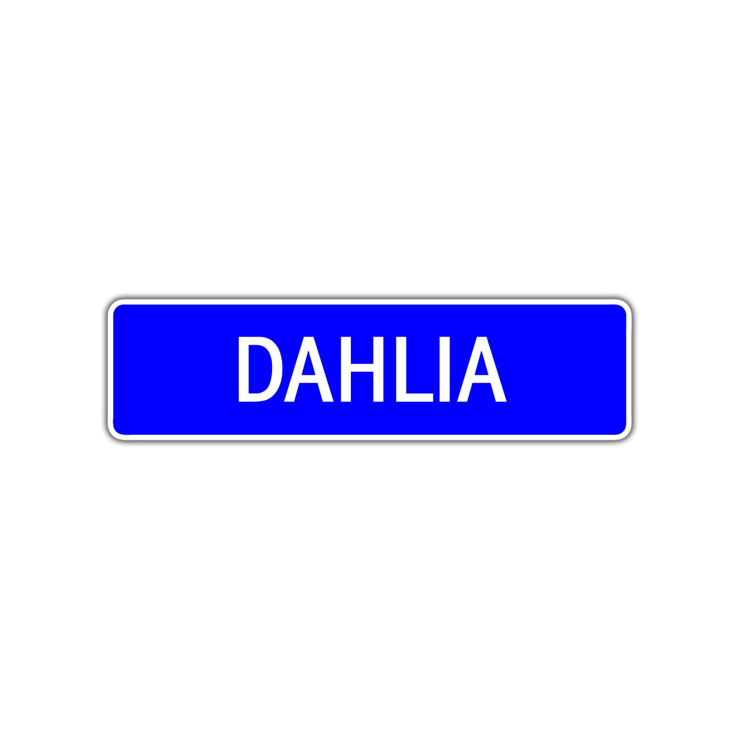 Dahlia Street Metal Sign Plate