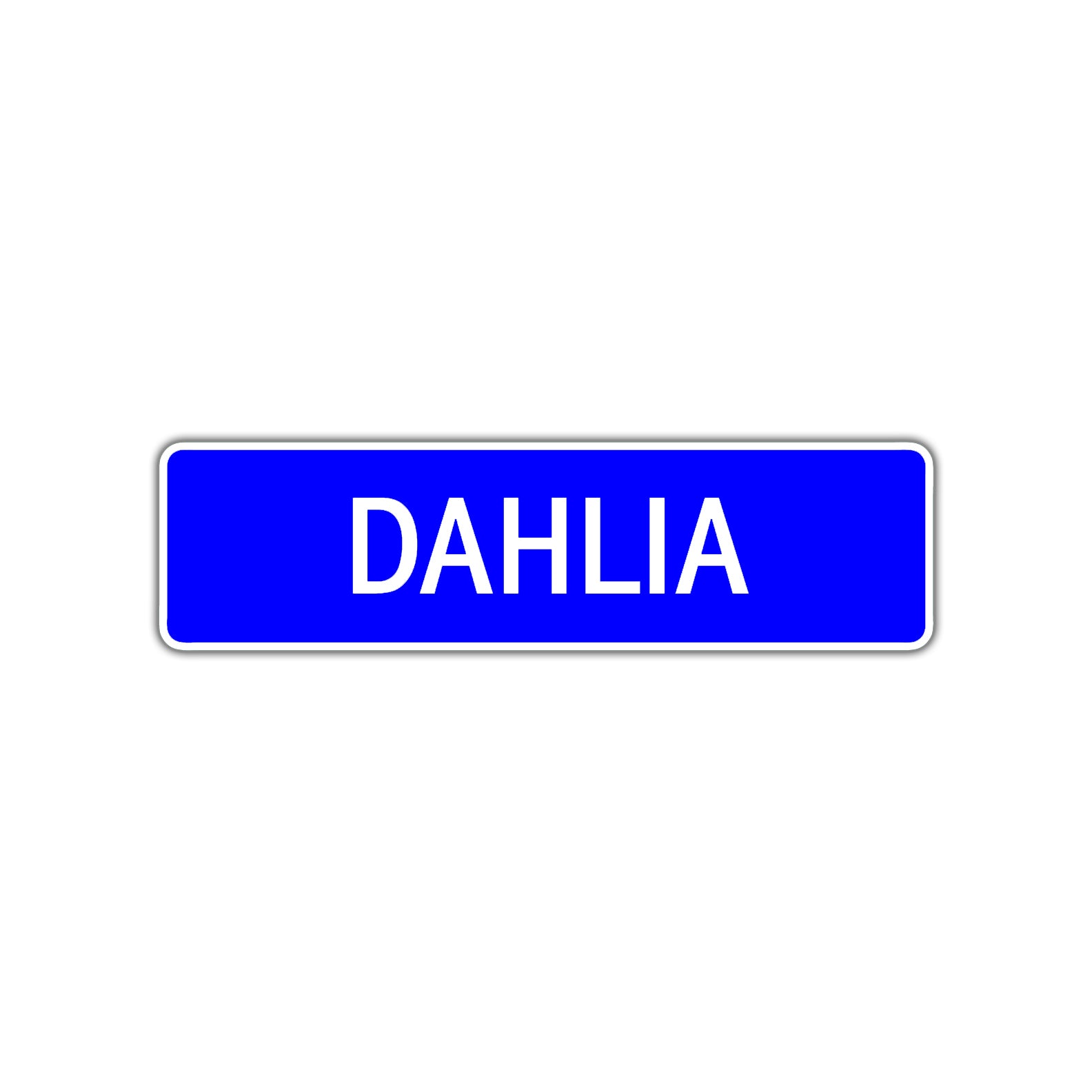 Dahlia Street Metal Sign Plate