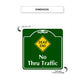 Dead End No Thru Traffic Novelty Sign Square Metal Sign  