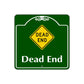 Dead End Novelty Sign Square Aluminum Metal Sign