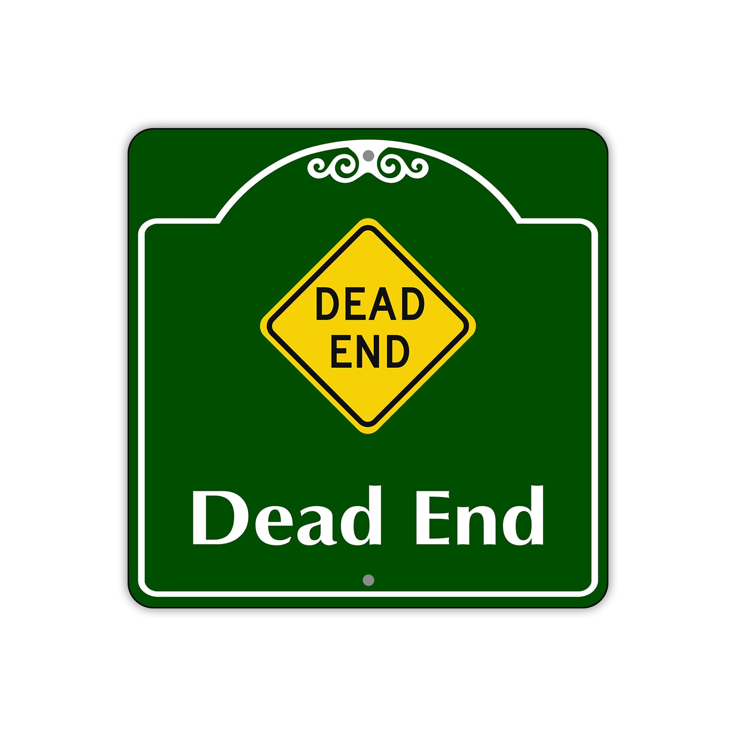 Dead End Novelty Sign Square Aluminum Metal Sign