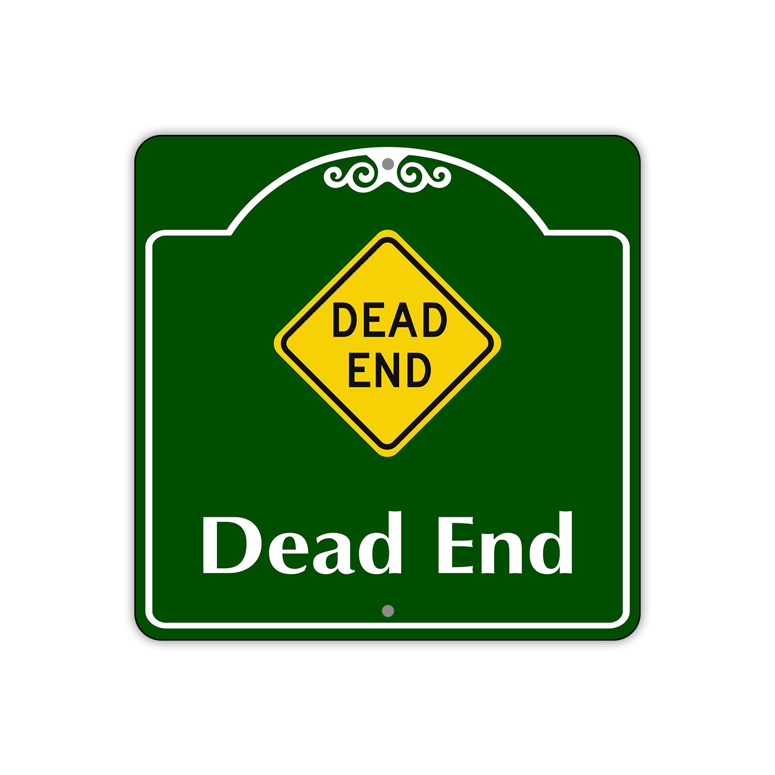Dead End Novelty Sign Square Aluminum Metal Sign