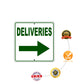 Deliveries Right Side Directional Aluminum Metal Sign  Protections
