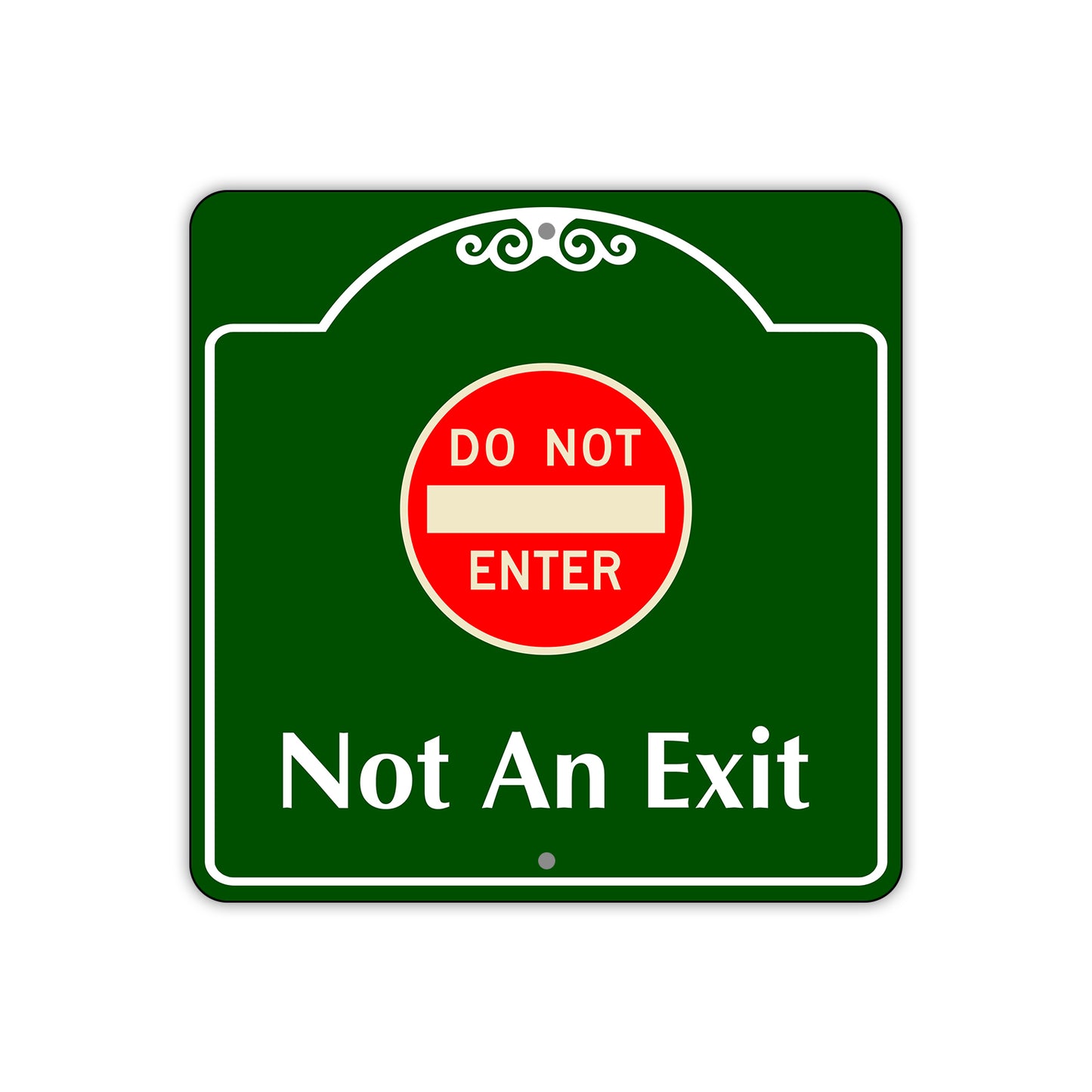 Do Not Enter Not An Exit Square Aluminum Sign