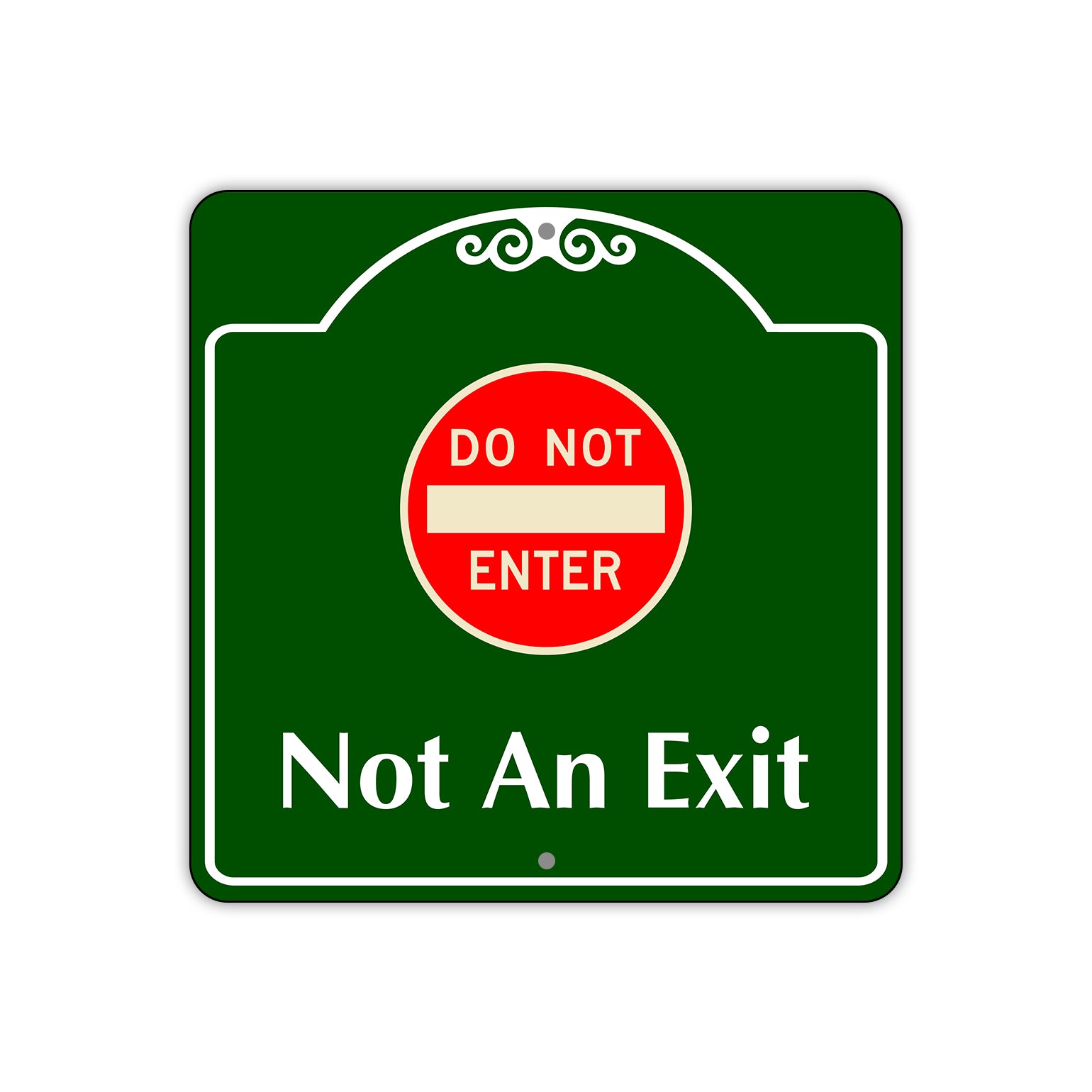 Do Not Enter Not An Exit Square Aluminum Sign