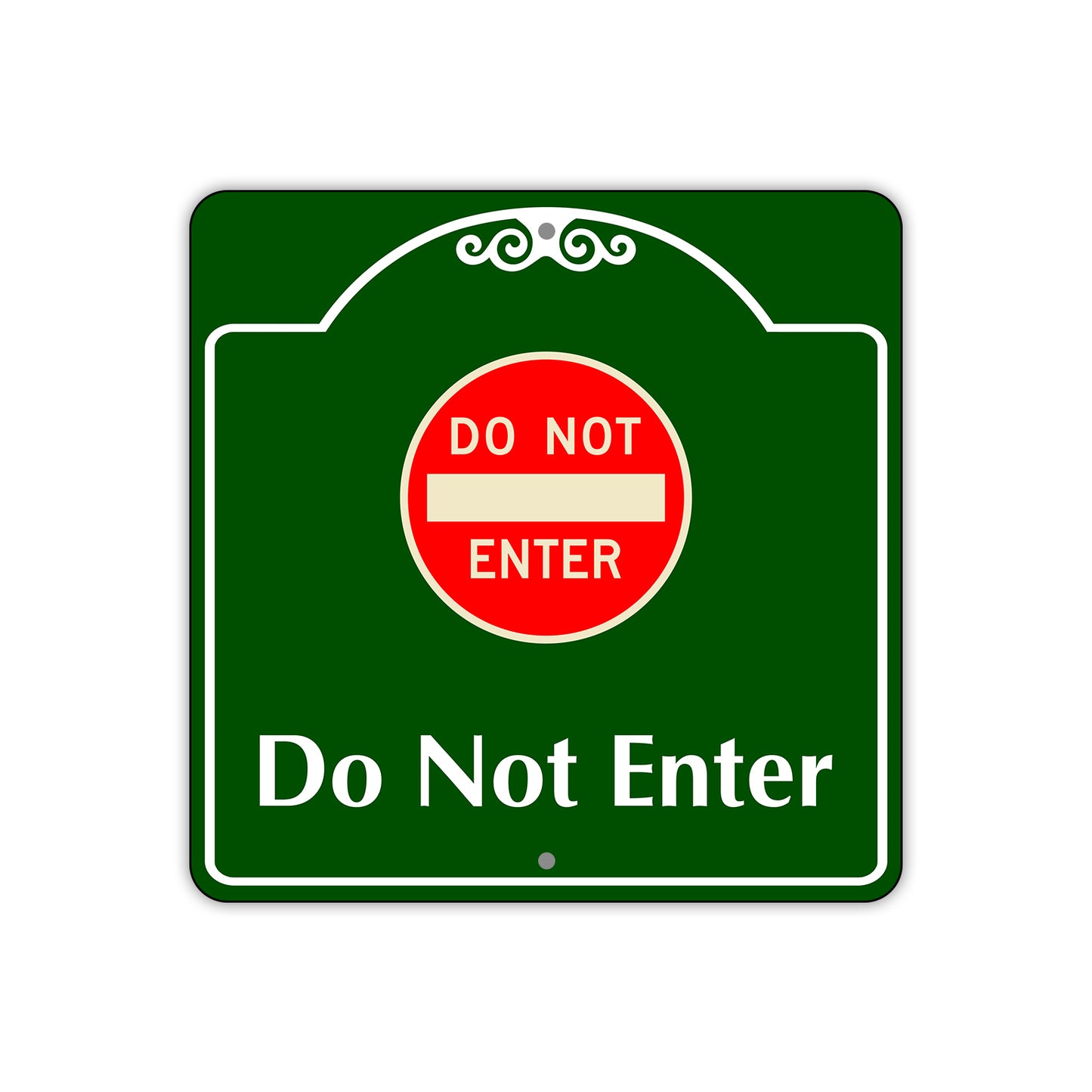Do Not Enter Square Aluminum Metal Sign