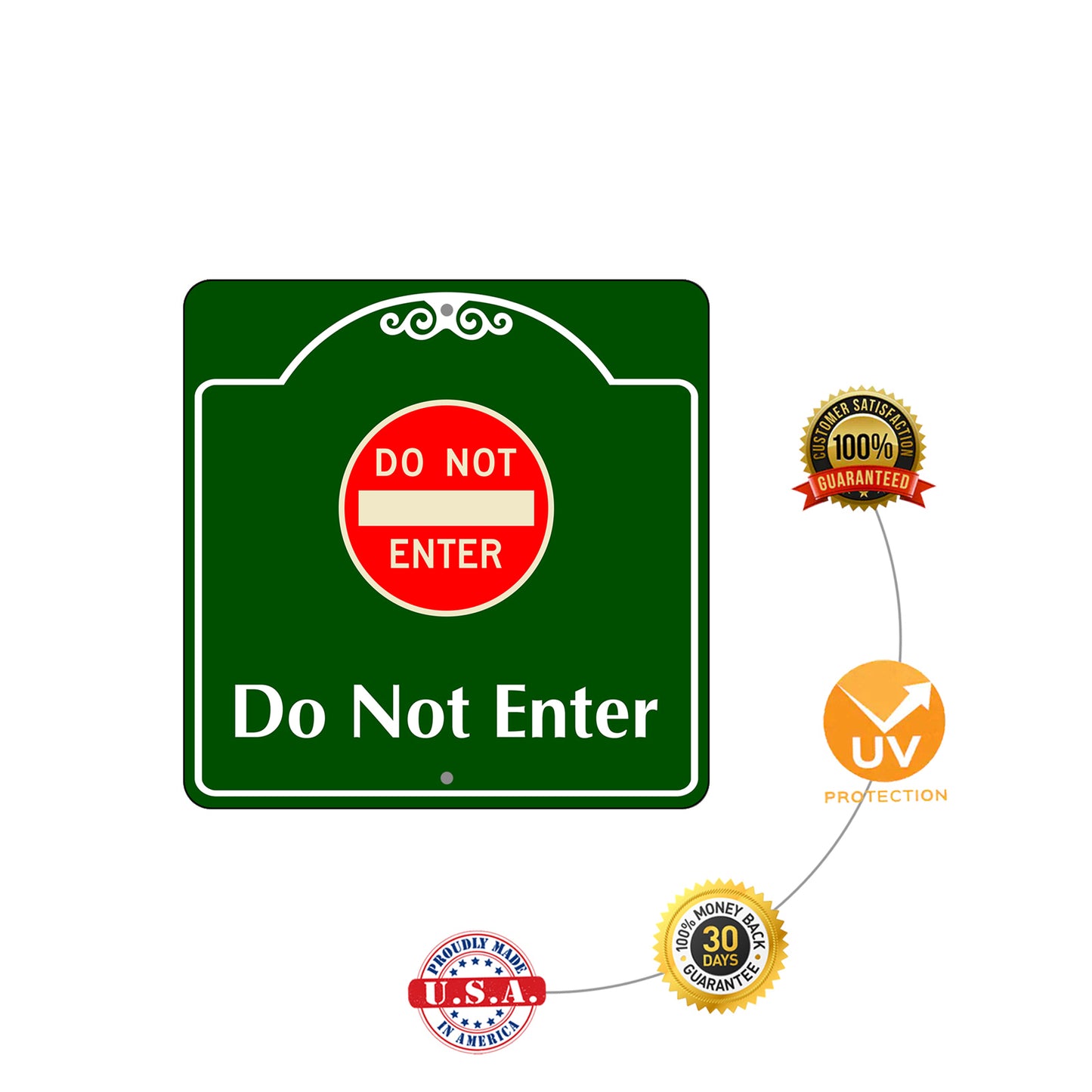 Do Not Enter Square Aluminum Metal Sign Installation
