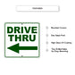 Drive Thru Left Side Directional Metal Sign Features