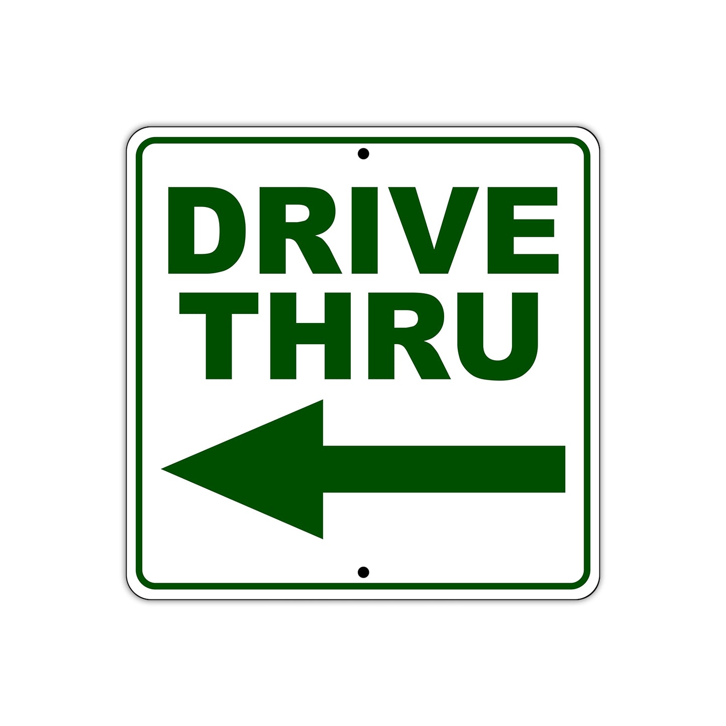 Drive Thru Left Side Directional Sign Plate