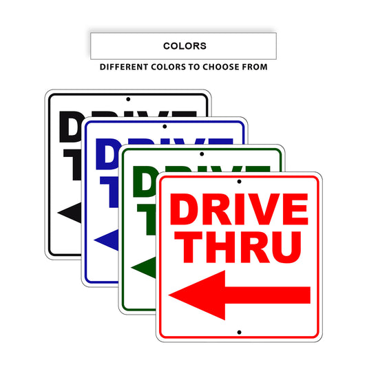Drive Thru Left Side Directional Signs