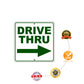 Drive Thru Right Side Directional Metal Sign Protection