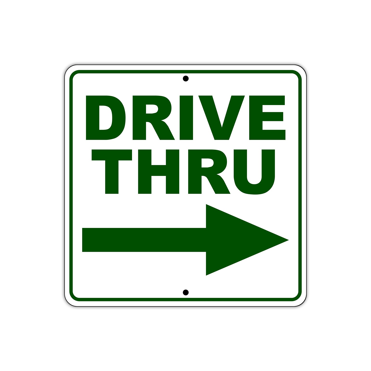 Drive Thru Right Side Directional Sign Plate