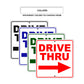 Drive Thru Right Side Directional Signs