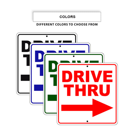 Drive Thru Right Side Directional Signs