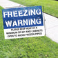 Freezing Warning Coroplast Yard Sign H Stake