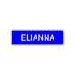 Elianna Street Metal Sign Plate