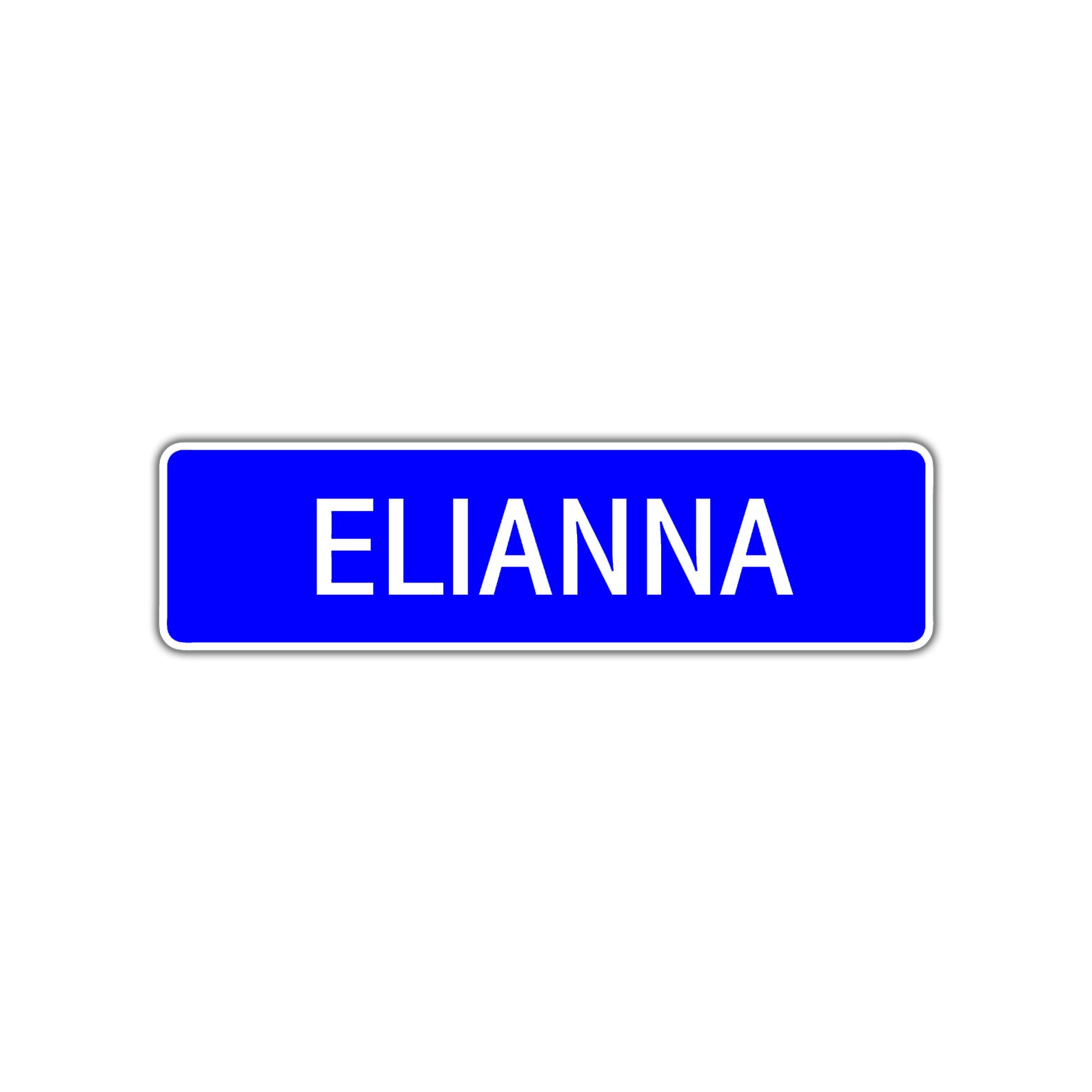 Elianna Street Metal Sign Plate