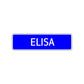 Elisa Street Metal Sign Plate