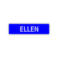 Ellen Street Metal Sign Plate