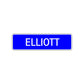 Elliott Street Metal Sign Plate